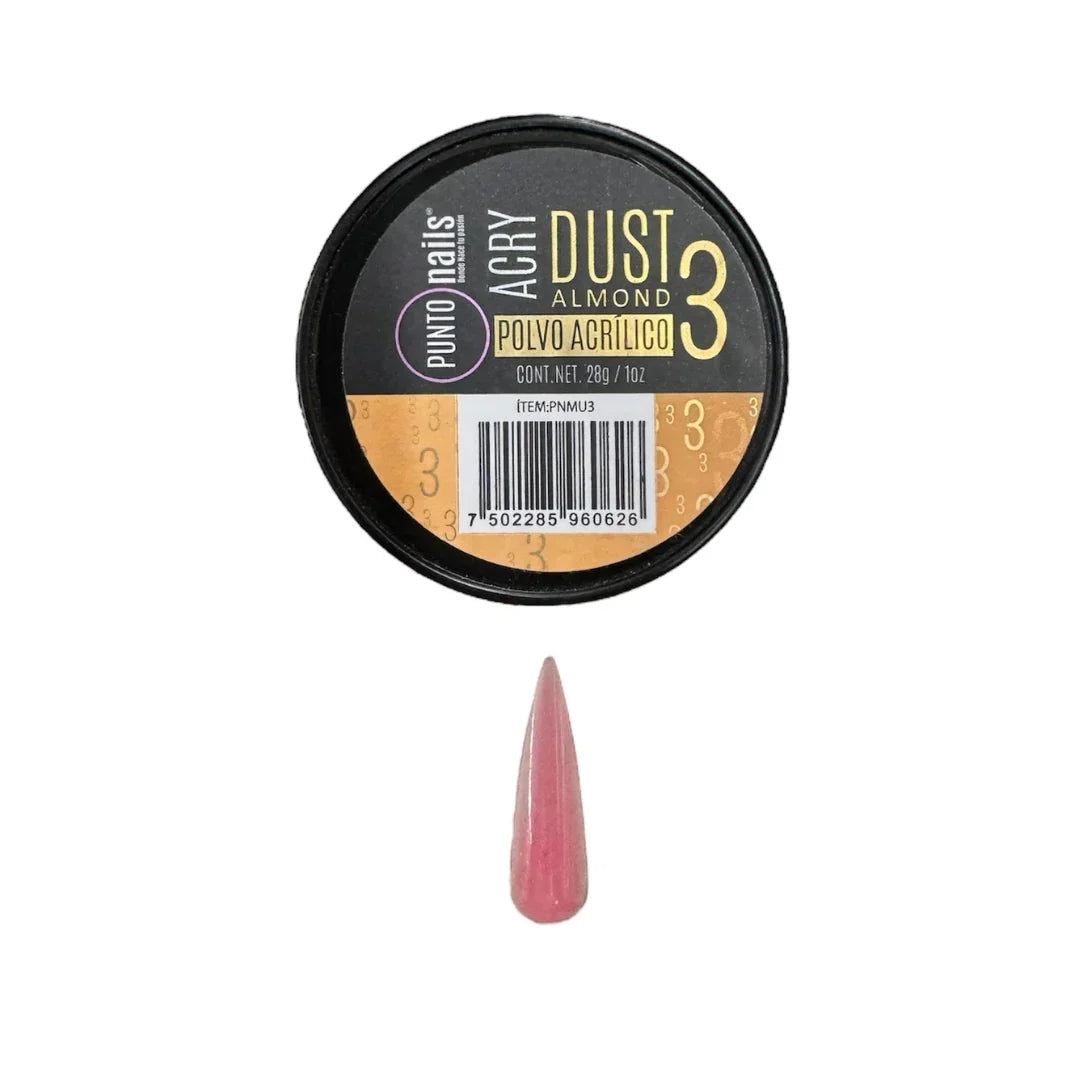Acrílico Dust Almond  Make Up  # 3 1 oz Punto Nails