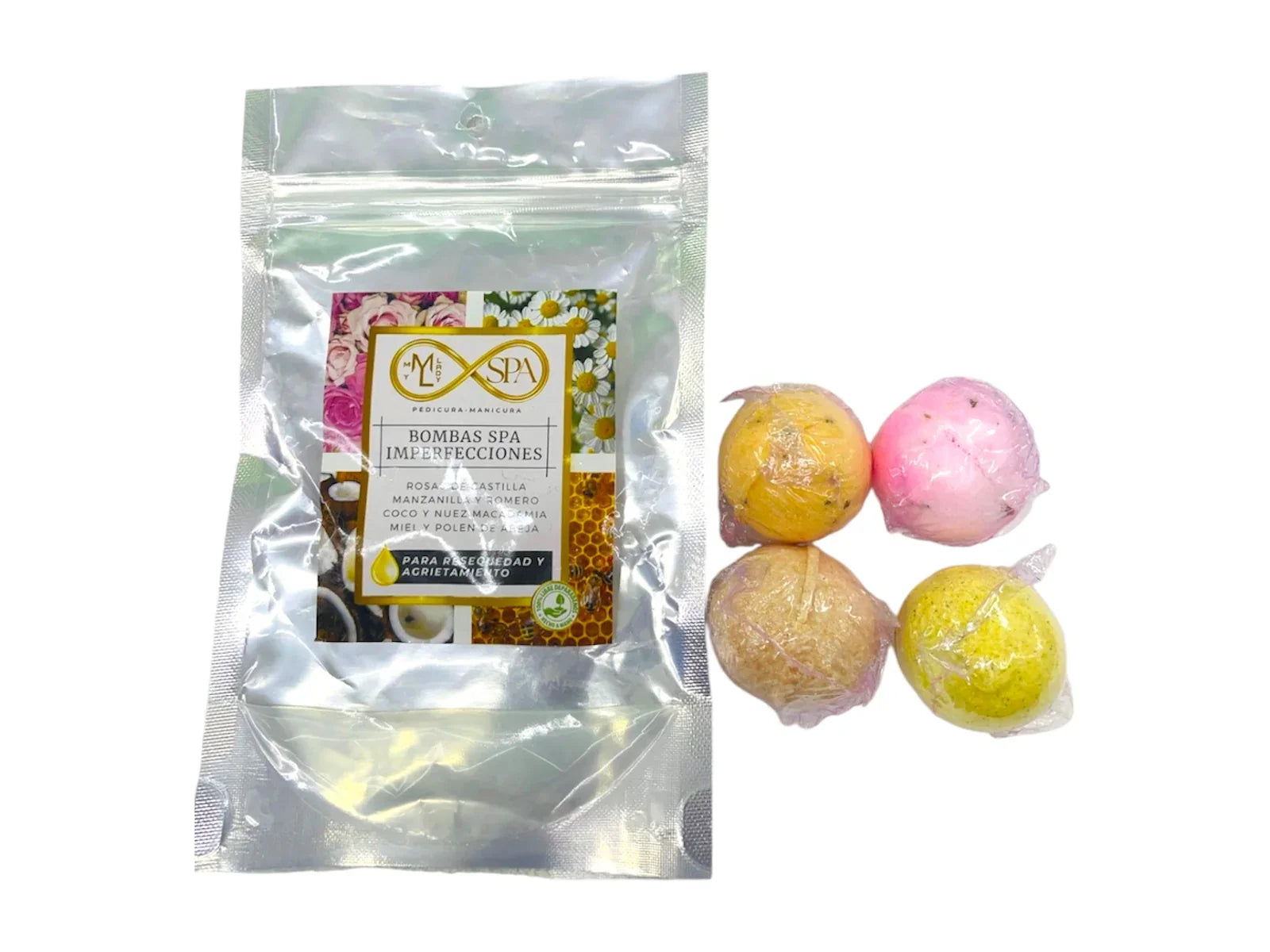 Kit De 4 Bombas Efervescentes Diferentes Aromas ML Nails